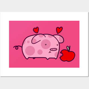 Pig Loves Apples Posters and Art